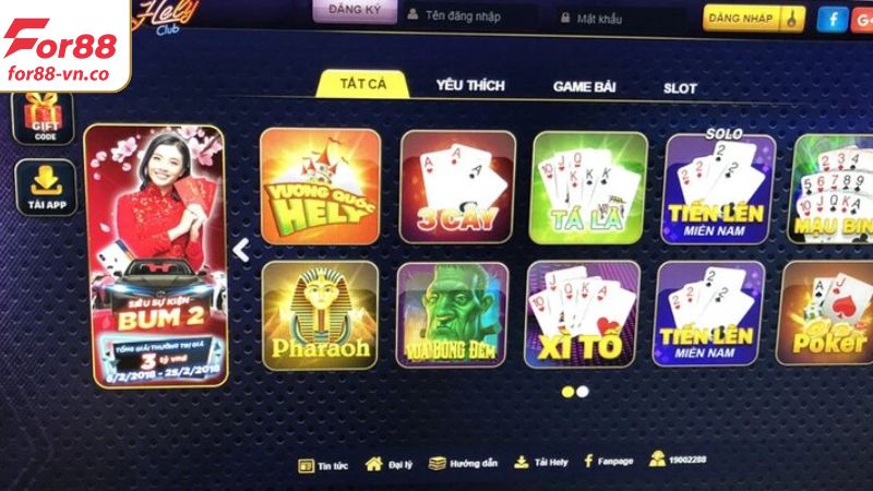 Tổng hợp các game bài For88 hot hit nhất